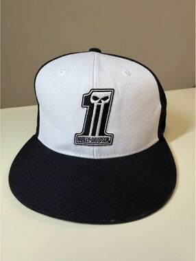 Harley-Davidson Peterson's Key West Black and White Snapback Hat